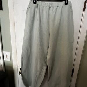 Women's Elegant Light Gray Cropped Pants